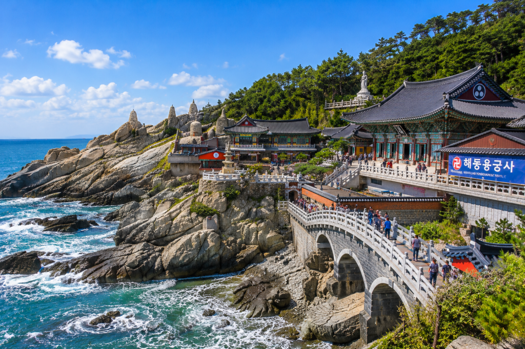Haedong Yonggungsa Temple by the sea in Busan, South Korea